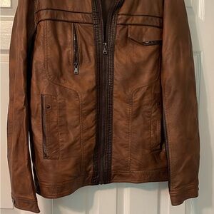 INC International Concepts Brown Lightweight Jacket with Fitted Silhouette